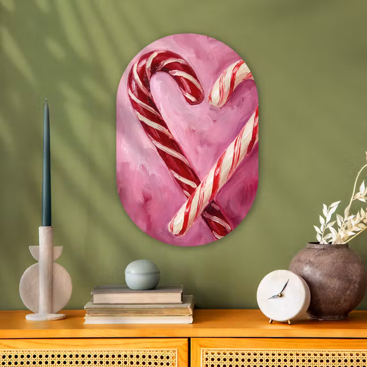 Muurovaal - Snoep - Hart - Roze — 2