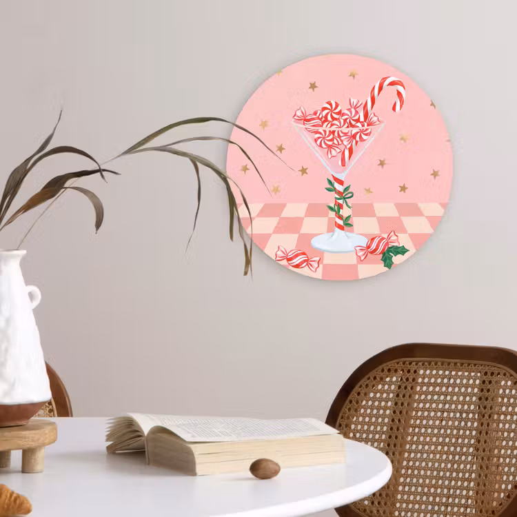 Muurcirkel glas - Snoep - Glas - Roze — 4