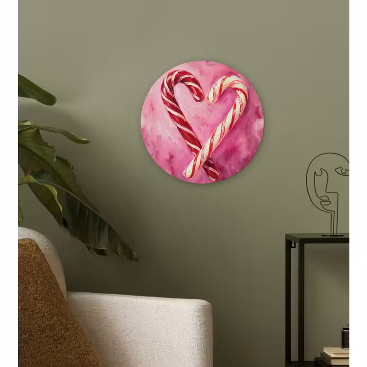 Muurcirkel glas - Snoep - Hart - Roze — 3