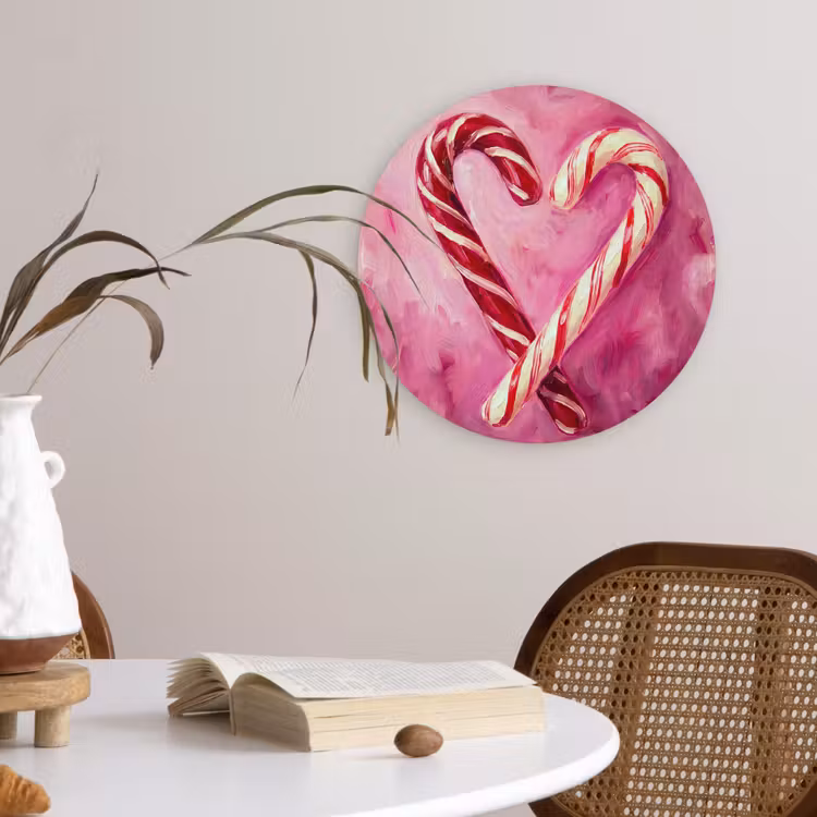 Muurcirkel glas - Snoep - Hart - Roze — 4