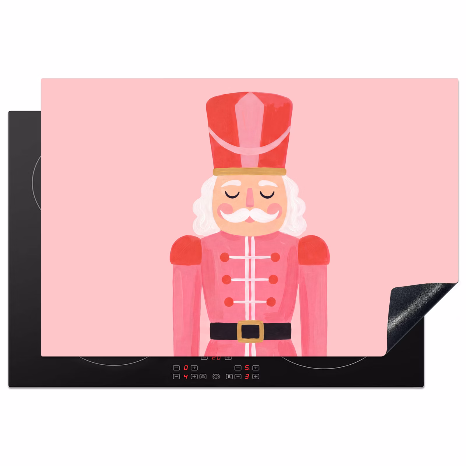 Inductiebeschermer - Notenkraker roze illustratie — 1