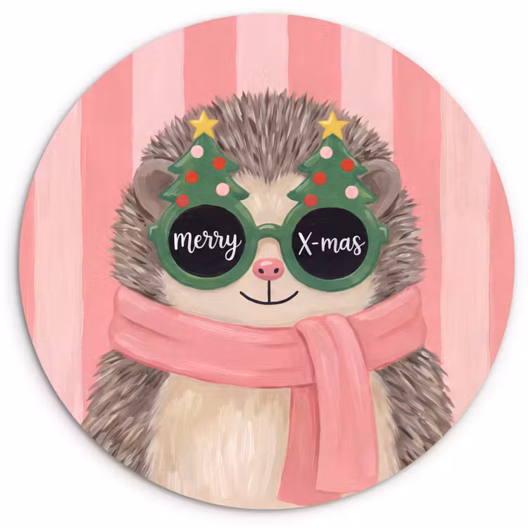 Muurcirkel glas - Egel - Kerst - Illustratie — 1
