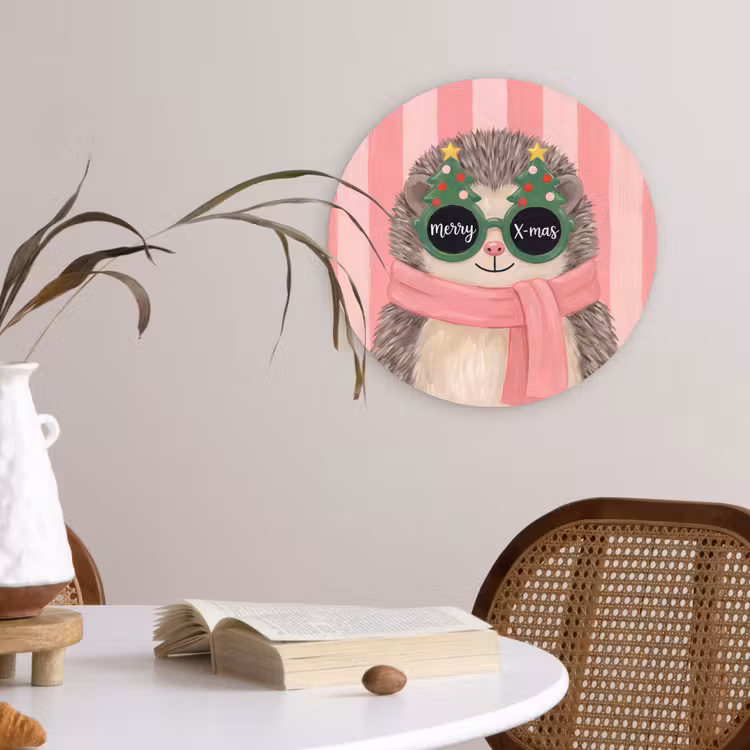 Muurcirkel glas - Egel - Kerst - Illustratie — 4