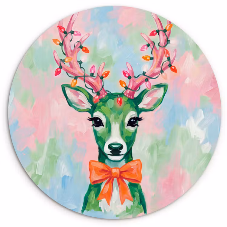 Muurcirkel glas - Hert - Kerst - Dieren — 1
