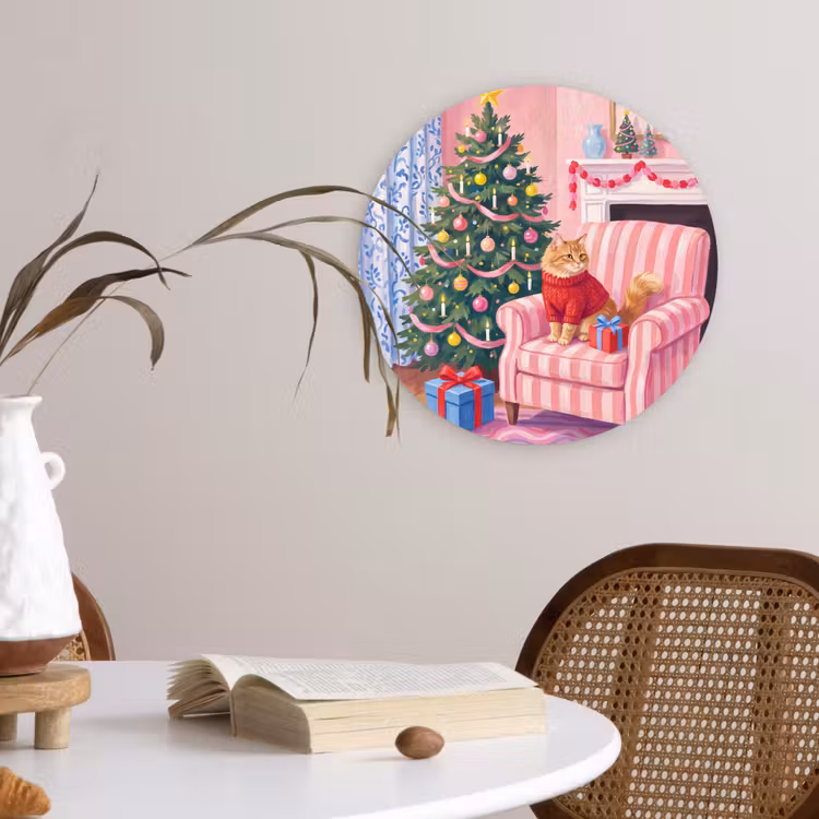 Muurcirkel glas - Kat - Kerst - Interieur — 4
