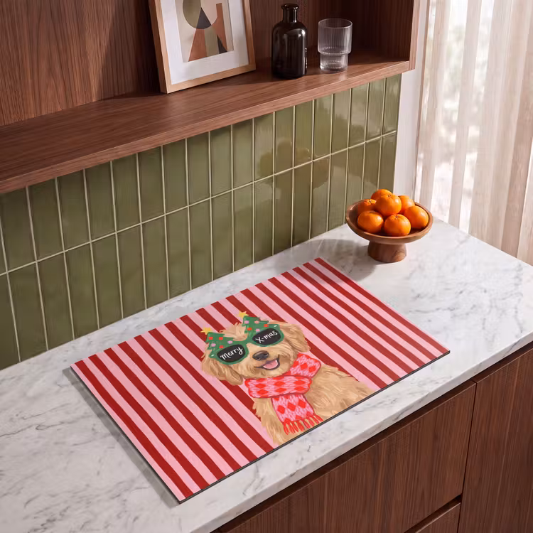 Inductiebeschermer - Hond - Kerst - Rood — 3
