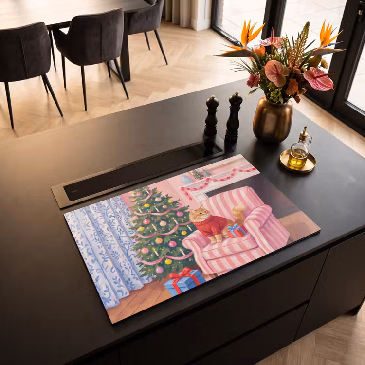 Inductiebeschermer - Kat - Kerst - Interieur — 2