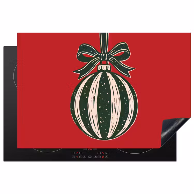 Inductiebeschermer - Kerstbal - Kerst - Rood — 1