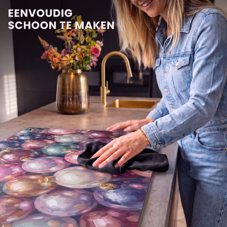 Inductiebeschermer & spatscherm (2in1) - Kerstdecoratie - Kleurrijk - Feest — 5