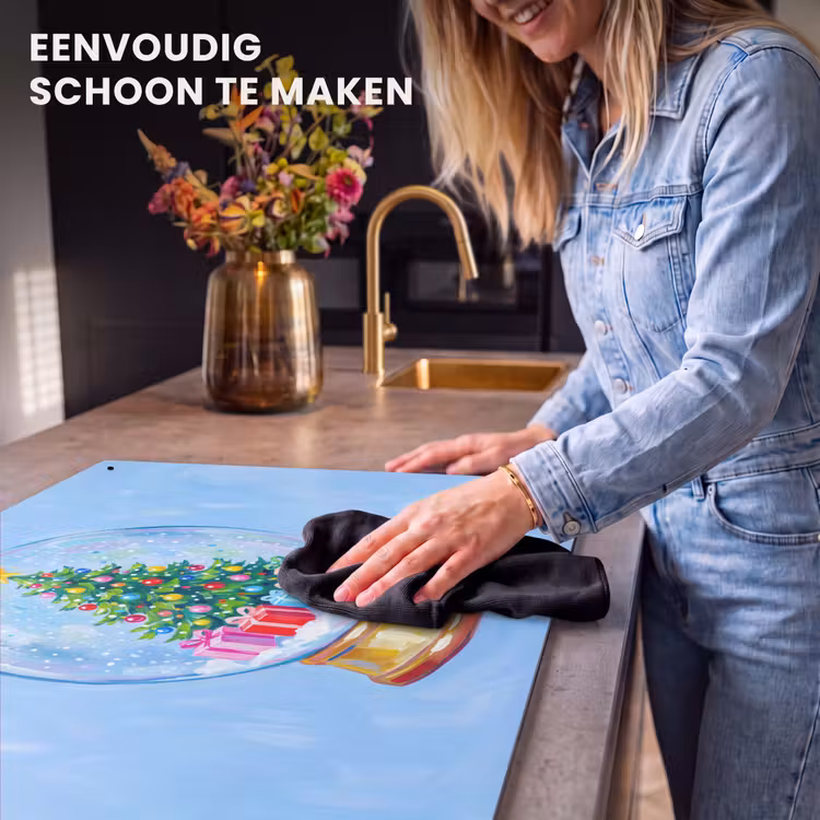 Inductiebeschermer & spatscherm (2in1) - Sneeuwbol - Kerst - Cadeaus — 5