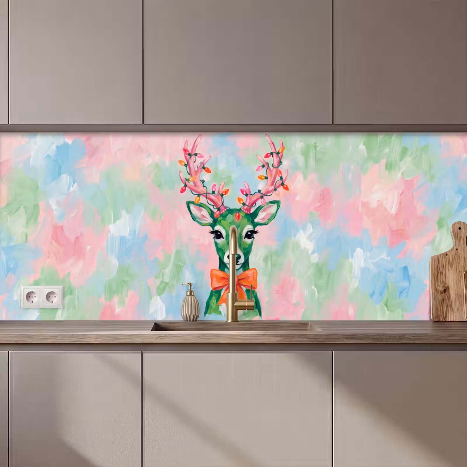 Keuken achterwand - Hert - Kerst - Dieren — 1