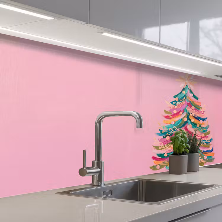Keuken achterwand - Kerstboom - Abstract - Kleurrijk — 2