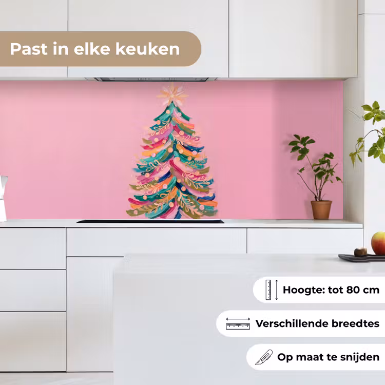 Keuken achterwand - Kerstboom - Abstract - Kleurrijk — 7