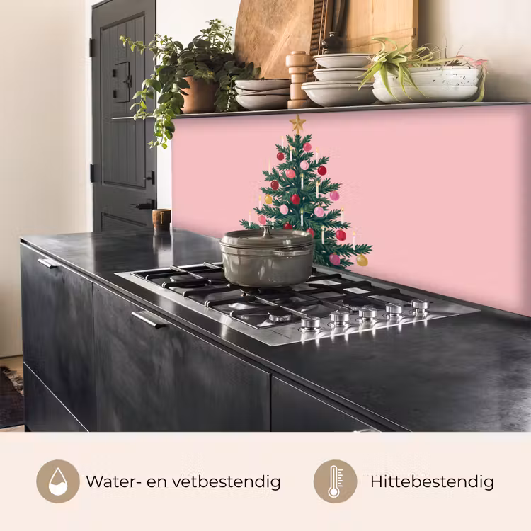 Keuken achterwand - Kerstboom - Kerst - Roze — 5