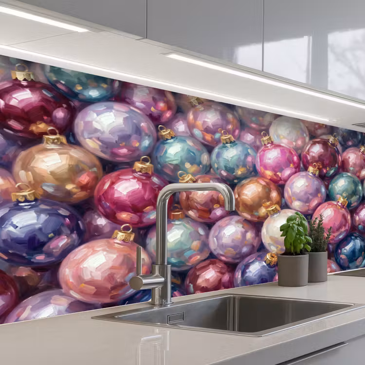 Keuken achterwand - Kerstdecoratie - Kleurrijk - Feest — 2