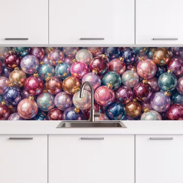 Keuken achterwand - Kerstdecoratie - Kleurrijk - Feest — 4