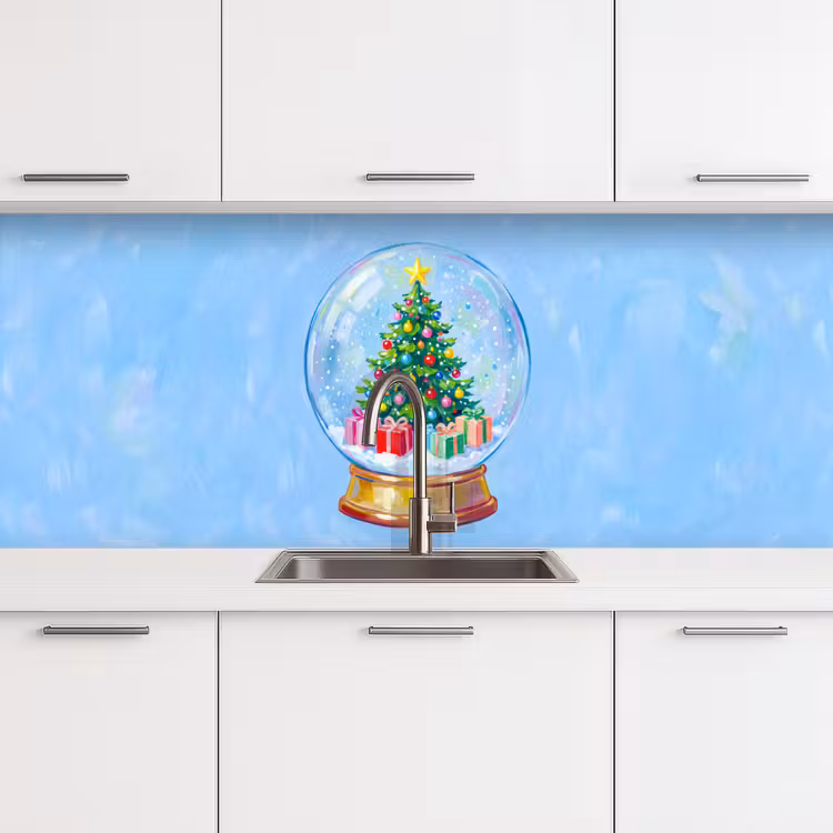 Keuken achterwand - Sneeuwbol - Kerst - Cadeaus — 4