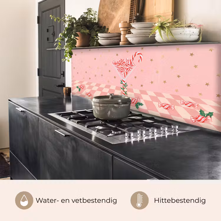 Keuken achterwand - Snoep - Glas - Roze — 5