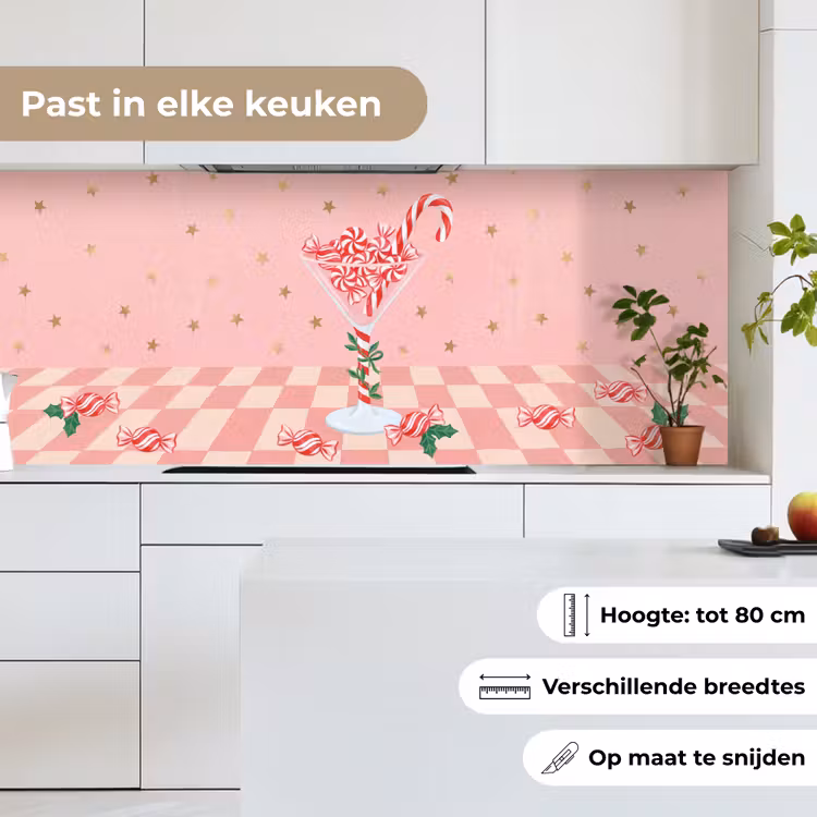 Keuken achterwand - Snoep - Glas - Roze — 7