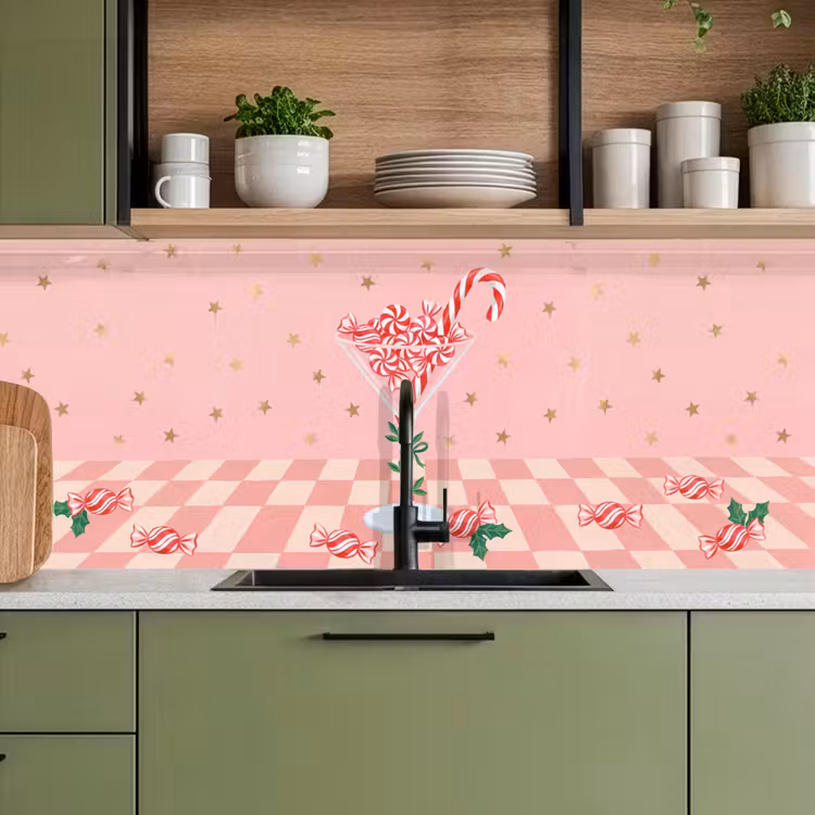 Keuken achterwand - Snoep - Glas - Roze — 8