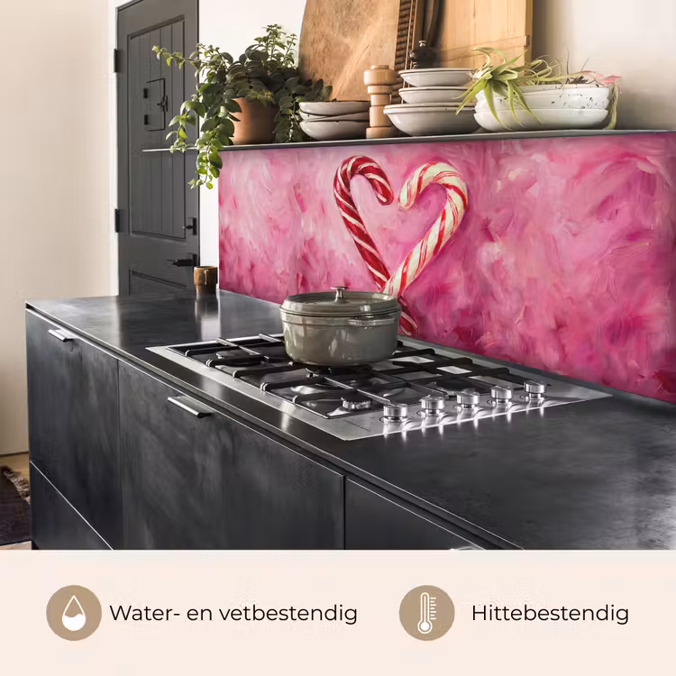 Keuken achterwand - Snoep - Hart - Roze — 5