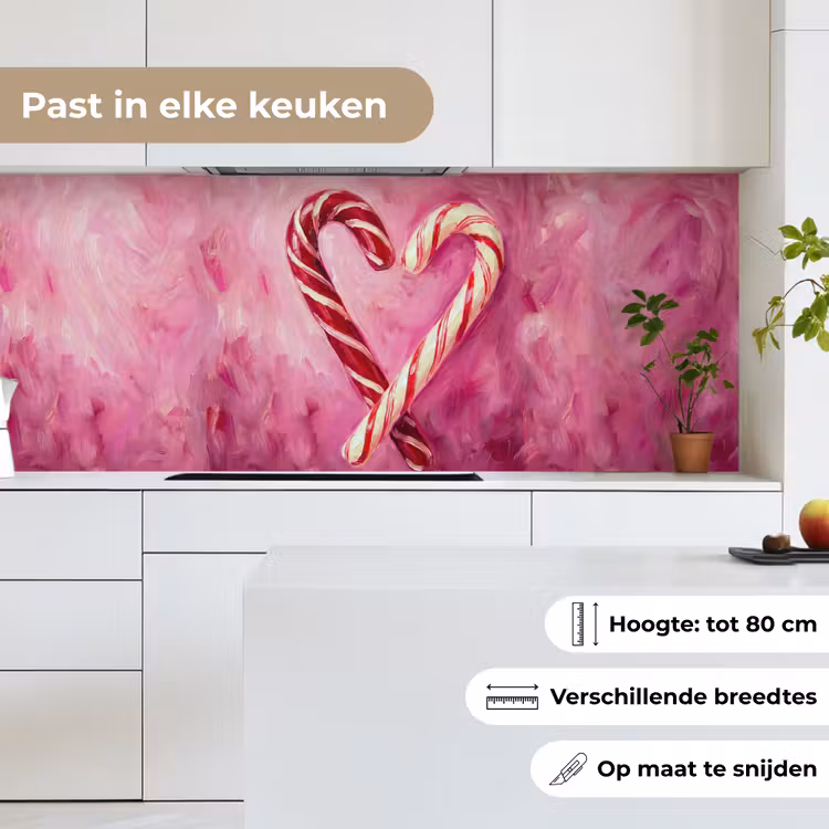 Keuken achterwand - Snoep - Hart - Roze — 7