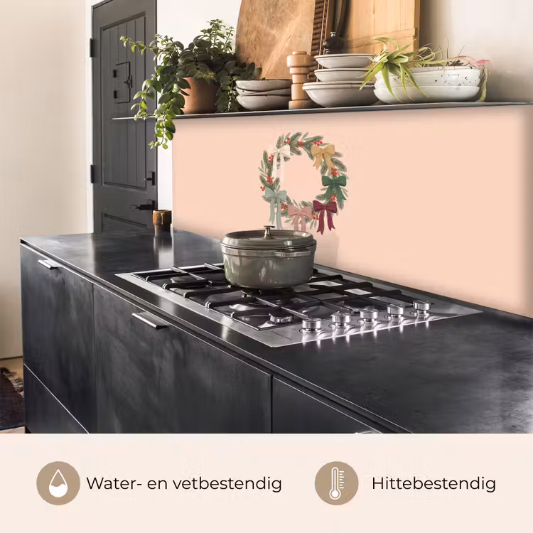 Keuken achterwand - Kerstkrans - Strikken - Kerst — 5