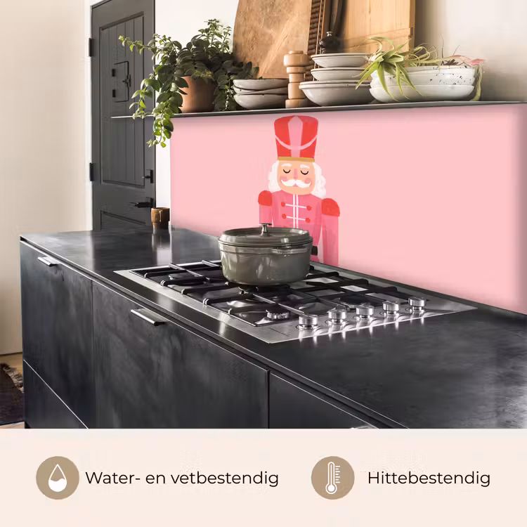 Keuken achterwand - Notenkraker roze illustratie — 5