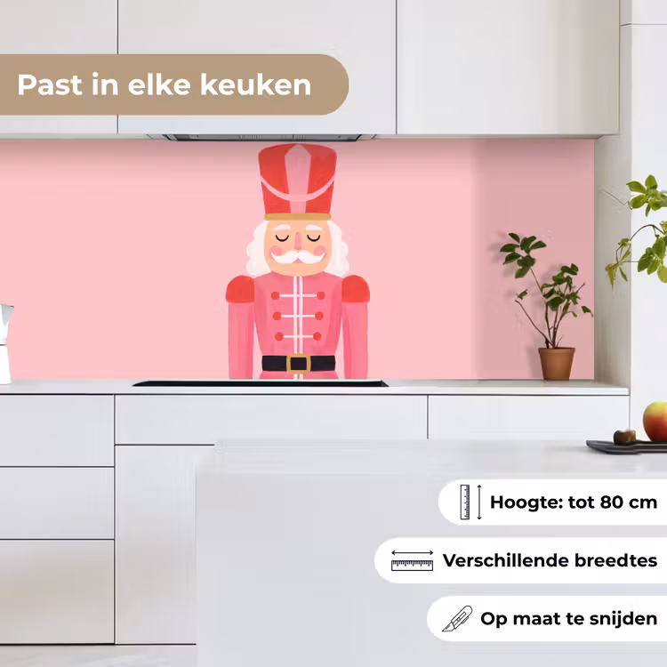 Keuken achterwand - Notenkraker roze illustratie — 7