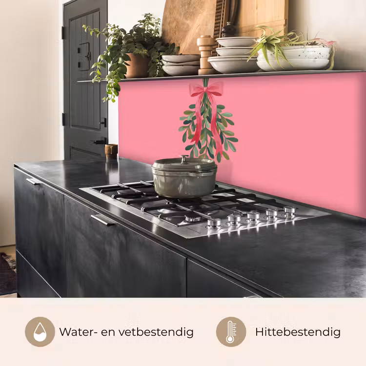 Keuken achterwand - Plant - Lint - Roze — 5