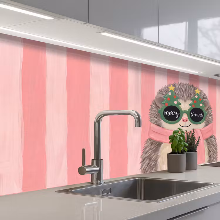 Keuken achterwand - Egel - Kerst - Illustratie — 2