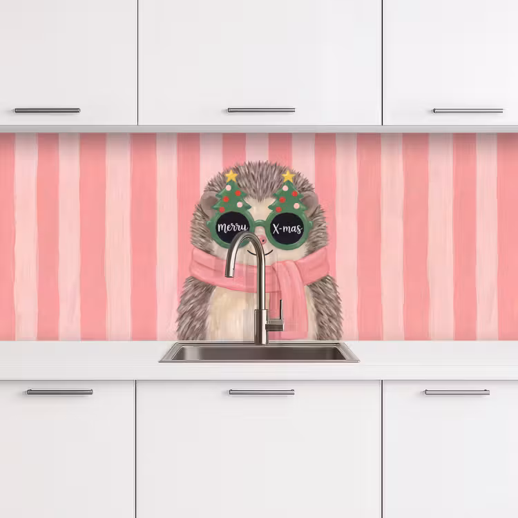 Keuken achterwand - Egel - Kerst - Illustratie — 4