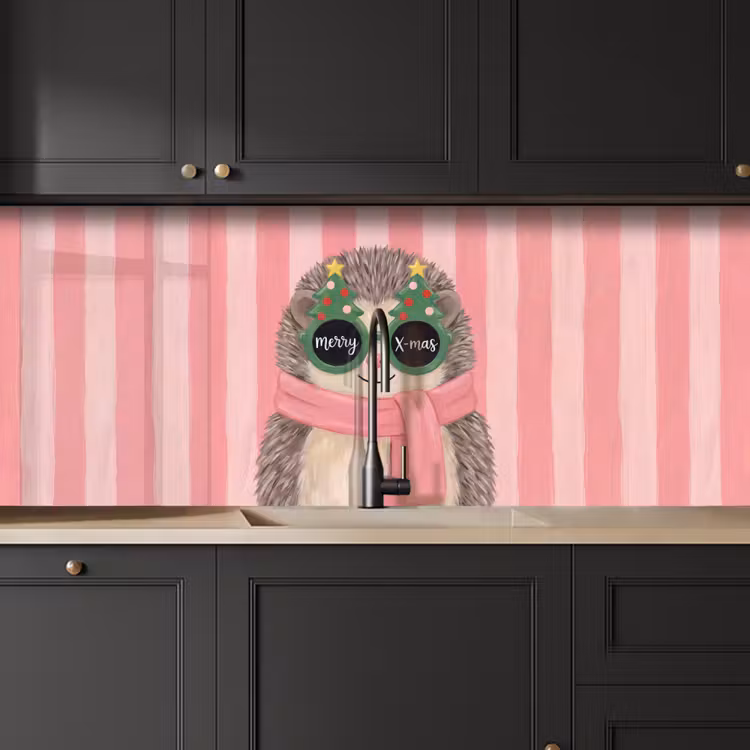 Keuken achterwand - Egel - Kerst - Illustratie — 6