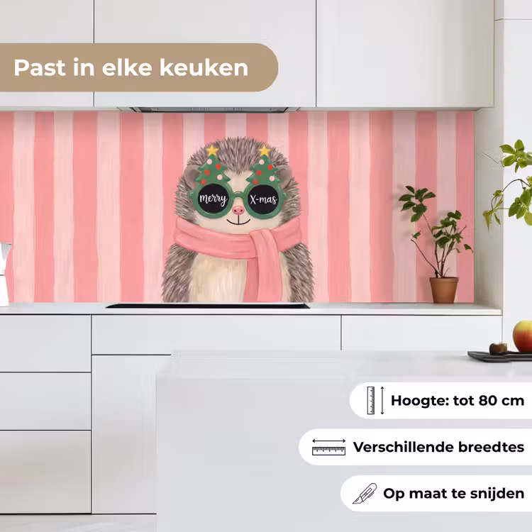 Keuken achterwand - Egel - Kerst - Illustratie — 7