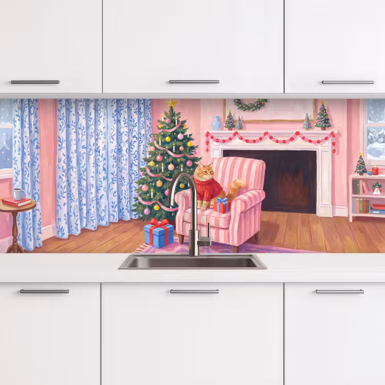 Keuken achterwand - Kat - Kerst - Interieur — 4