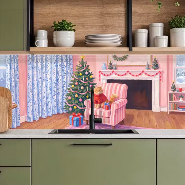 Keuken achterwand - Kat - Kerst - Interieur — 8