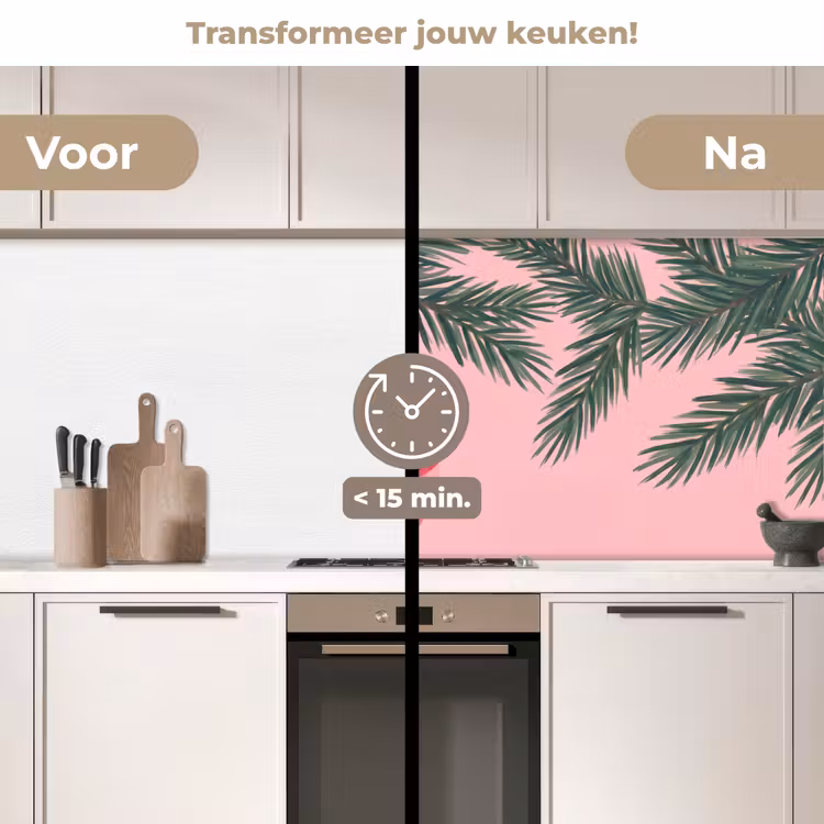 Keuken achterwand - Kerstbal - Roze - Kerst — 3