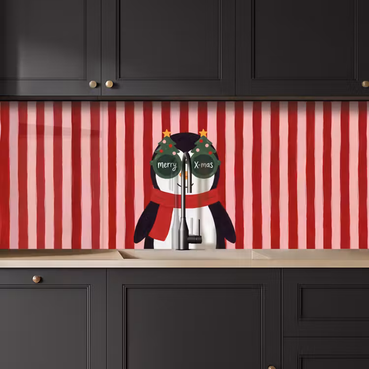 Keuken achterwand - Pinguïn - Kerst - Illustratie — 6