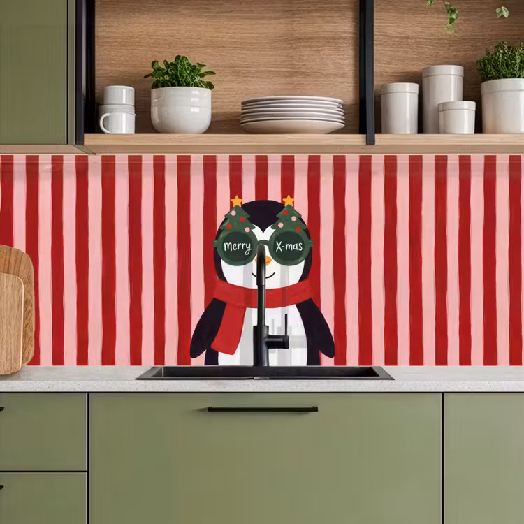Keuken achterwand - Pinguïn - Kerst - Illustratie — 8