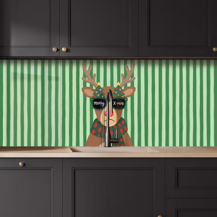 Keuken achterwand - Rendier - Kerst - Illustratie — 6