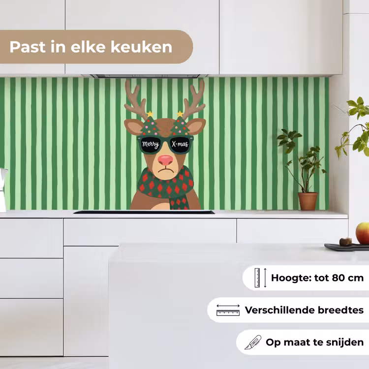 Keuken achterwand - Rendier - Kerst - Illustratie — 7