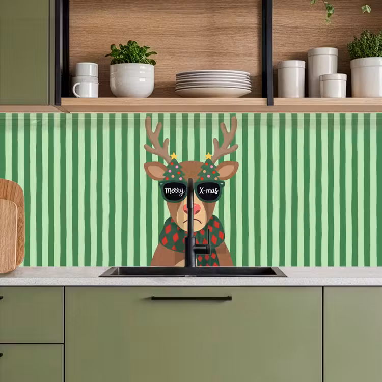 Keuken achterwand - Rendier - Kerst - Illustratie — 8