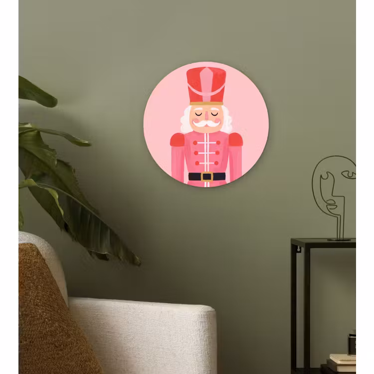 Muurcirkel - Notenkraker roze illustratie — 3