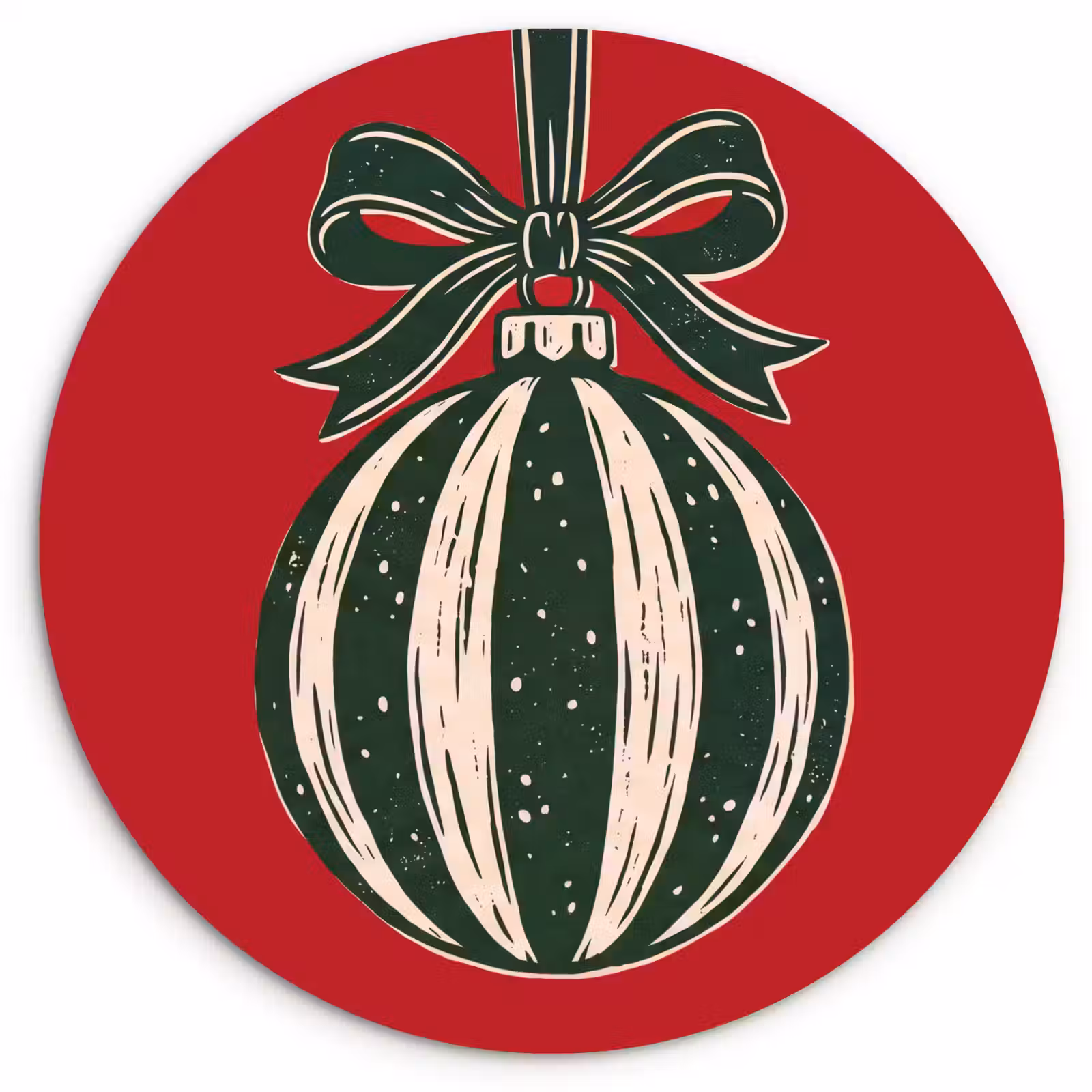 Muurcirkel - Kerstbal - Kerst - Rood — 1