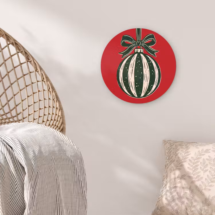 Muurcirkel - Kerstbal - Kerst - Rood — 5