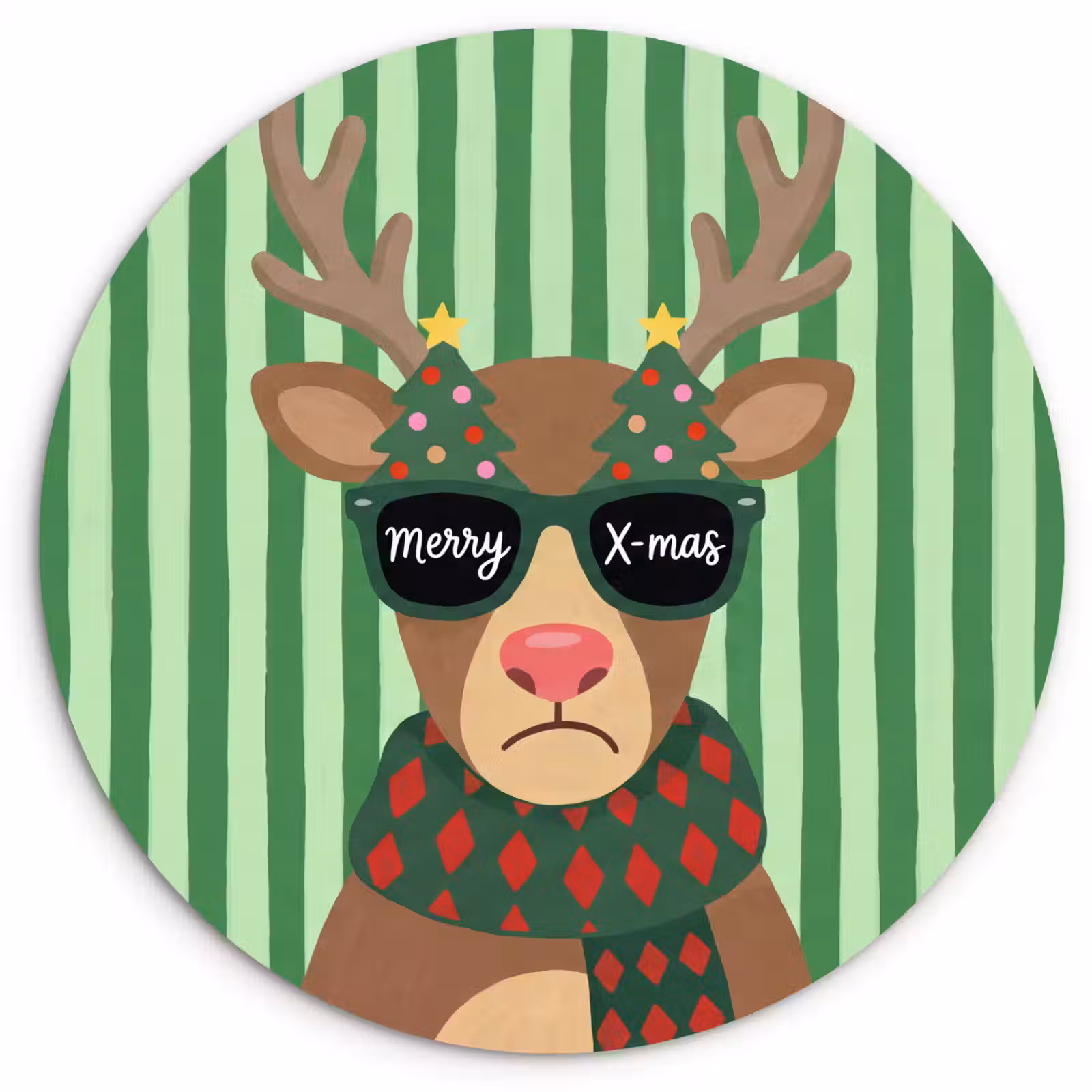 Muurcirkel - Rendier - Kerst - Illustratie — 1