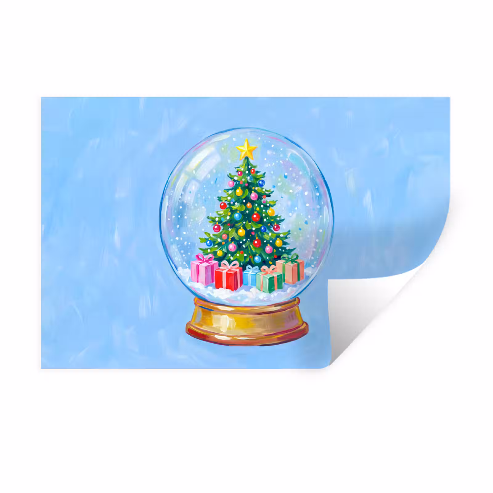 Muursticker - Sneeuwbol - Kerst - Cadeaus — 1