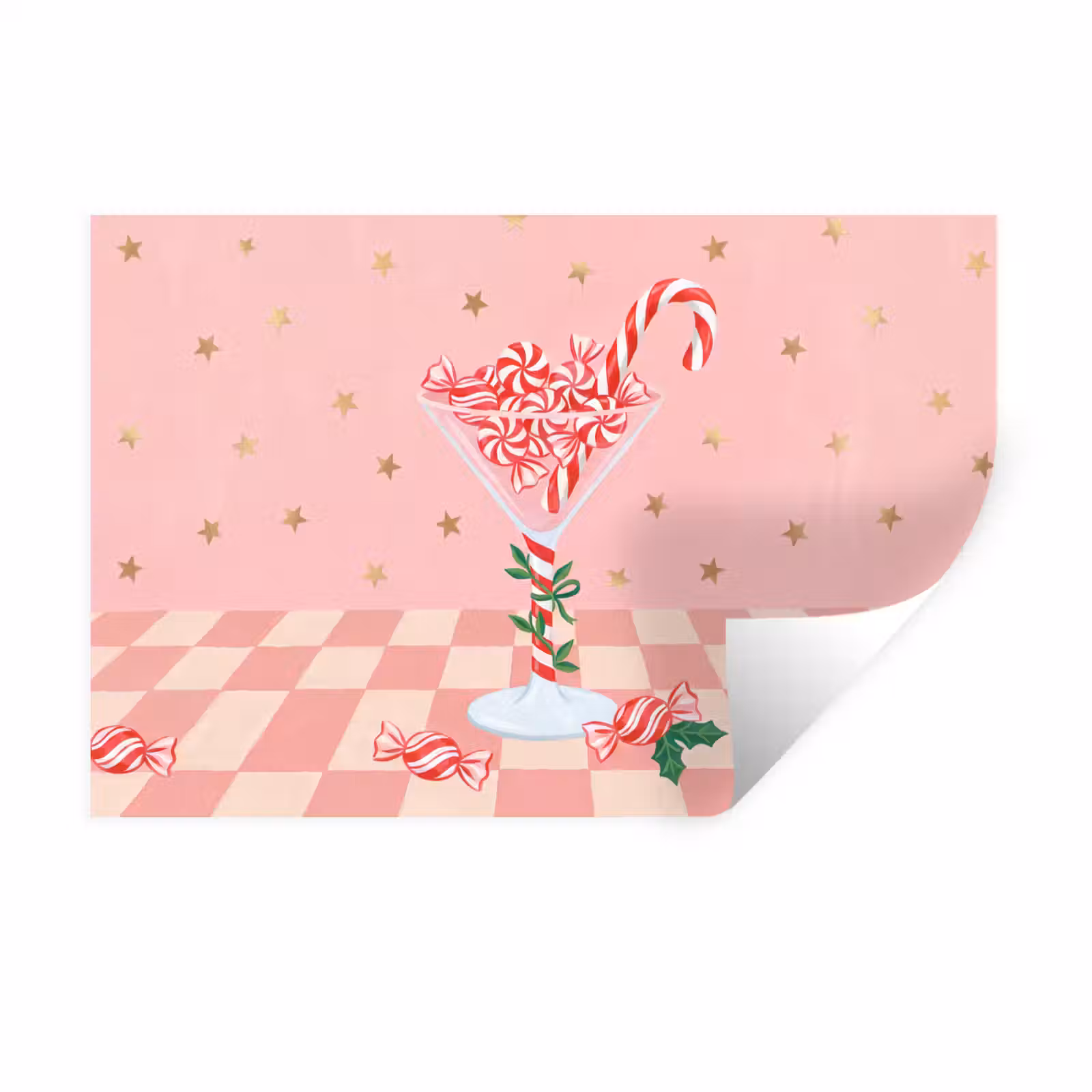 Muursticker - Snoep - Glas - Roze — 1