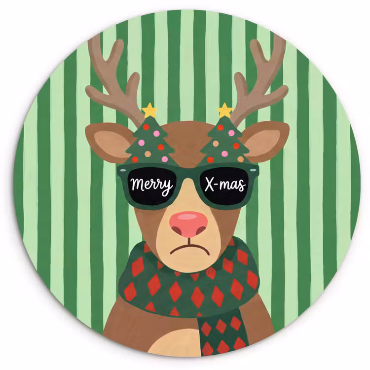 Muurcirkel - Rendier - Kerst - Illustratie — 1