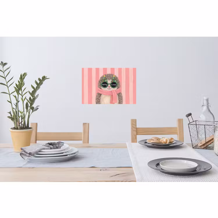 Muursticker - Egel - Kerst - Illustratie — 3